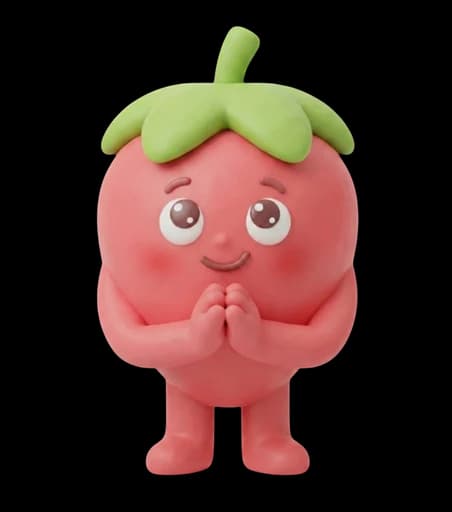 Berry Pure strawberry mascot