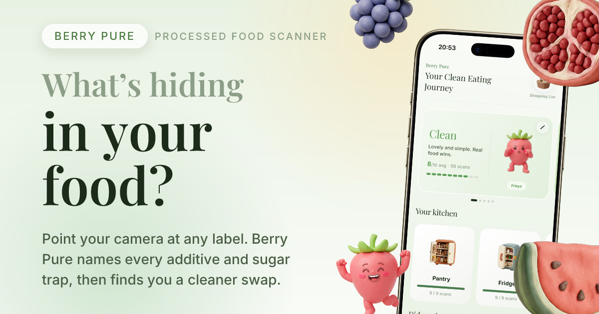 BerryPure | #1 Ultra Processed Food Scanner & Sugar Detox App